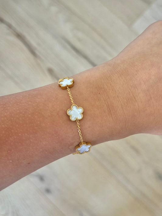 Bracelet Tiffany DORÉ blanc